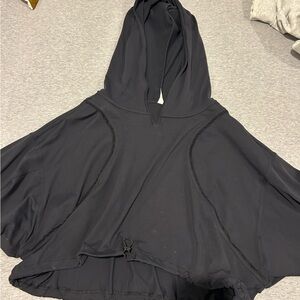 Free people movement cropped black hoodie size large